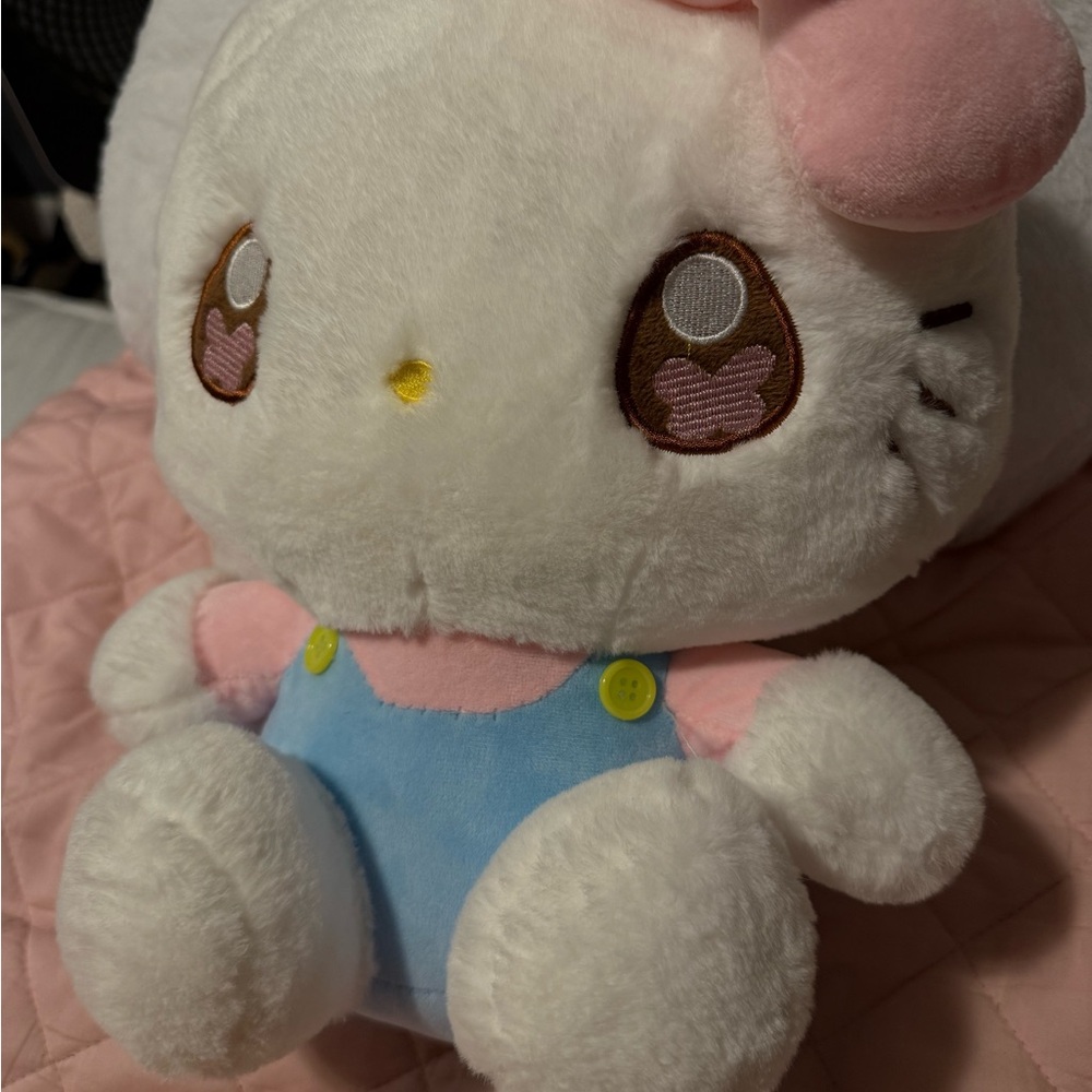Cute Plush Toy with Pink Bow